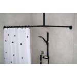 59511 Rohová univerzální sprchová tyč, černá