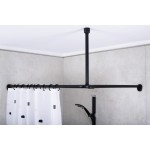 59611 Držák tyče pro sprchový závěs, černá