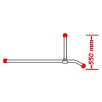 59611 Držák tyče pro sprchový závěs, černá