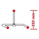 59611 Držák tyče pro sprchový závěs, černá