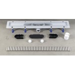 Sprchový kanálek s nerezovým roštem, DN50, 910x122x65 mm