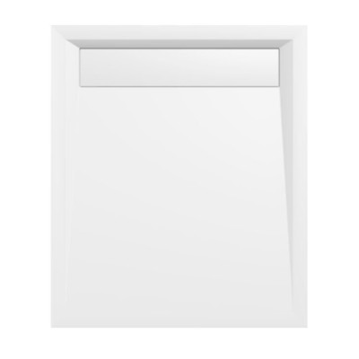 VARESA sprchová vanička z litého mramoru se záklopem, obdélník 100x80cm, bílá