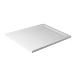 VARESA sprchová vanička z litého mramoru se záklopem, obdélník 100x80cm, bílá