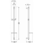 RYCO black 4dílný Sprchový set se sprchovou baterií