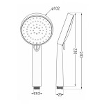 RYCO black 4dílný Sprchový set se sprchovou baterií