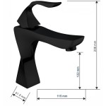 ETHNA umyvadlová baterie černá