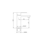 CALEB umyvadlová baterie chrom