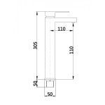 CALEB HIGH umyvadlová baterie chrom