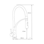 ASTER black Dřezová baterie se sprškou