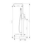 AVILA volně stojící vanová baterie černá