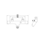 KLEY Well termostatická vanová baterie černá