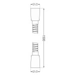 Sprchová hadice M - opletená 150 cm - černá