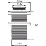 CLICK-CLACK výpusť malá bez přepadu černá