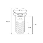 CLICK-CLACK výpusť s přepadem černá keramická