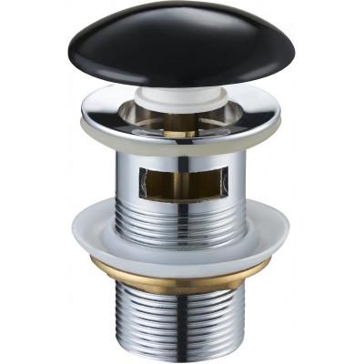 CLICK-CLACK výpusť s přepadem černá keramická