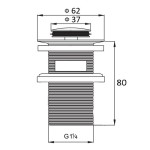CLICK-CLACK výpusť malá s přepadem chrom