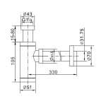 SIFON mosazný starožitná měď