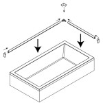 Krycí lišta pro vany a vaničky, 2x 1950mm, 2x roh, 2x zakončení, bílá