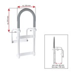 A00300101 Madlo pro vstup do vany - bílá 60 - 130 mm