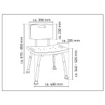 A00602101 Židle s opěradlem a nastavitelnou výškou, nosnost 150 KG