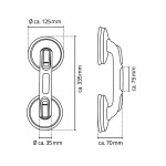 HANDICAP A0150201 Madlo odnímatelné, bílá