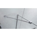 Pevná stěna ALFA 100 Chrom Clear