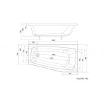 BEROUNKA rohová vana 160x90x42cm, levá, bílá