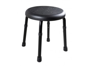 A170110 Stolička s nastavitelnou výškou, sedák matný černý děrovaný, nosnost 150 KG