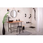 A170110 Stolička s nastavitelnou výškou, sedák matný černý děrovaný, nosnost 150 KG