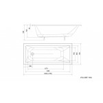 DOUBRAVA obdélníková vana 170x70x42cm, bílá