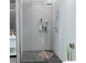 Pevná stěna ALFA 80 Chrom Clear