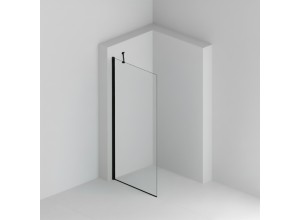 Pevná stěna ALFA 90 Black Clear