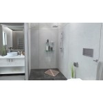 Pevná stěna ALFA 90 Chrom Clear