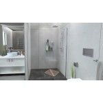 Pevná stěna ALFA 90 Chrom Clear