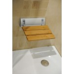 RAVO sklopné sedátko do sprchového koutu 32x32,5cm, bambus