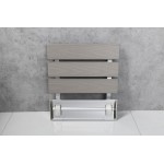 RAVO sklopné sedátko do sprchového koutu 32x32,5cm, WPC, šedá