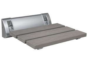 RAVO sklopné sedátko do sprchového koutu 32x32,5cm, WPC, šedá