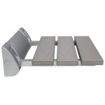 RAVO sklopné sedátko do sprchového koutu 32x32,5cm, WPC, šedá