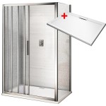 AFTER HARD 100x90 Grape Sprchový kout s mramorovou vaničkou