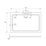AFTER HARD 110x90 Clear Sprchový kout s mramorovou vaničkou