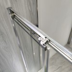 AFTER COMBI 110x90 Grape Sprchový kout s třídílnými posuvnými dveřmi a pevnou bočnicí