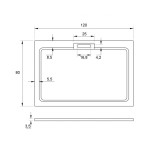 AFTER HARD 120x80 Clear Sprchový kout s mramorovou vaničkou