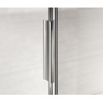 AFTER COMBI 130x80 Clear Sprchový kout s třídílnými posuvnými dveřmi a pevnou bočnicí