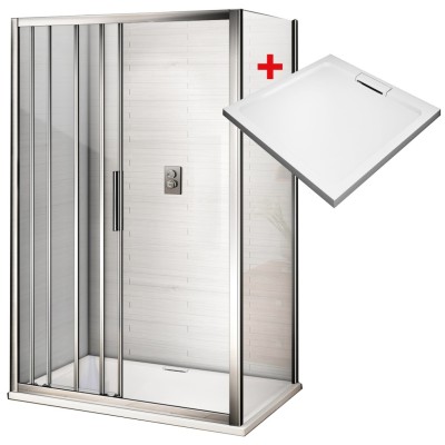 AFTER HARD 90x90 Clear Sprchový kout s mramorovou vaničkou