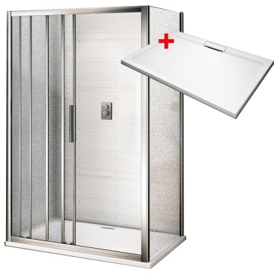 AFTER HARD 90x90 Grape Sprchový kout s mramorovou vaničkou