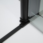 Sprchová zástěna 150x80, obdélníková, čirá, černá (105+50/80) - ALFA LINE COMBI