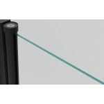 Sprchová zástěna 150x90, obdélníková, čirá, černá (105+50/90) - ALFA LINE COMBI