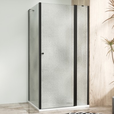 Sprchová zástěna 150x80, obdélníková, grape, černá (105+50/80) - ALFA LINE COMBI