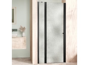 ALFA LINE Black 100 Grape Sprchové dveře jednokřídlé s pevnou stěnou v rovině (60+40)