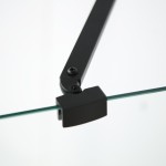 ALFA LINE Black 105 Čiré Sprchové dveře jednokřídlé s pevnou stěnou v rovině (65+40)